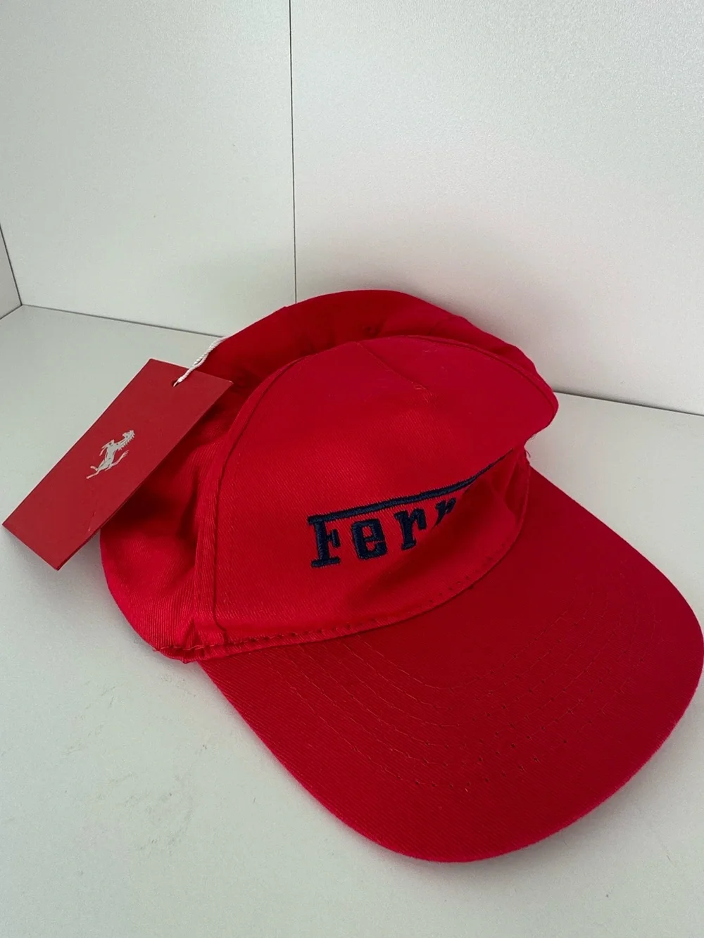 Ferrari Kids Red Cap with Navy Embroidered Logo